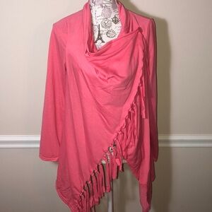 Tassle Crossover Heap Wrap Pink XL shirt